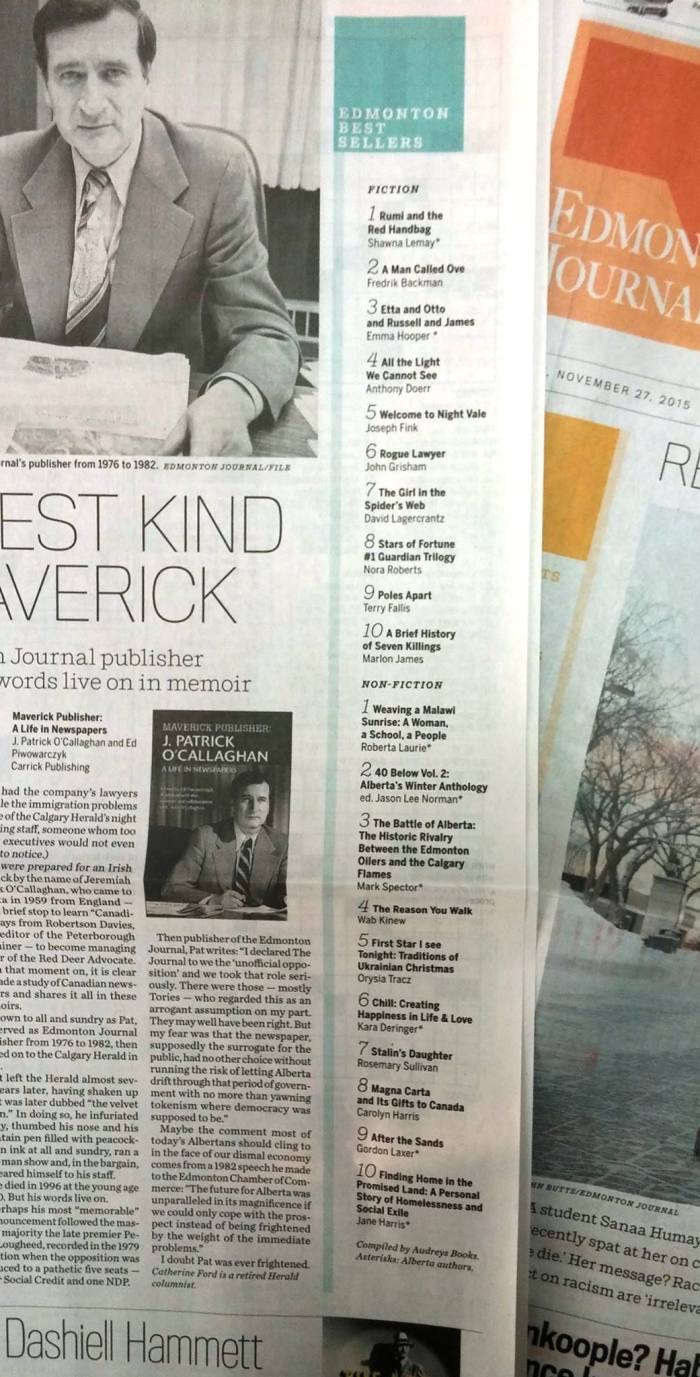 Edmonton Journal best seller list